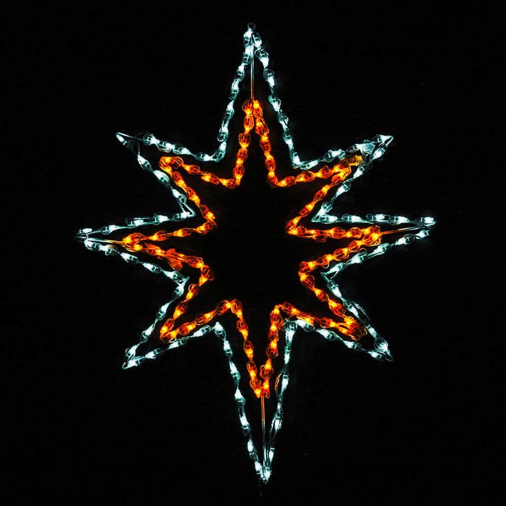 46 in. LED Bethlehem Star Metal Framed Holiday Decor - Hercitys