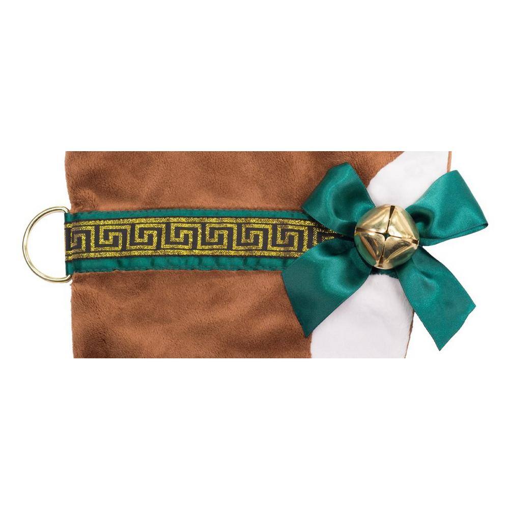 22 in. Boxer Dog Faux Fur Christmas Stocking - Hercitys