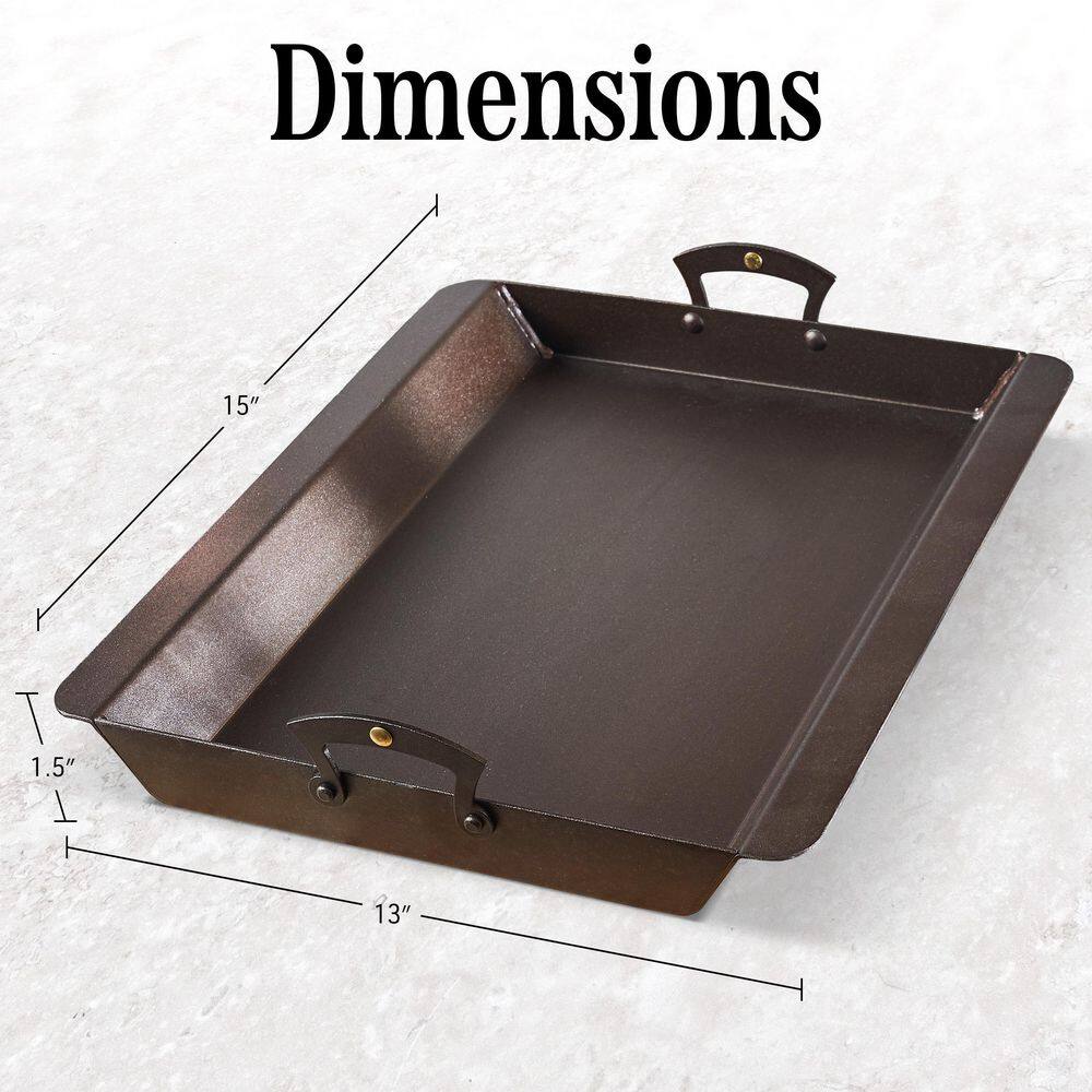 3.5 qt. Iron Roasting Pan with Handles - Hercitys