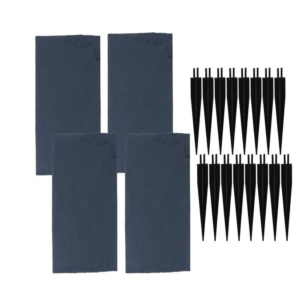 15.98 in. x 15.98 in. x 4.49 in. Square Grey Solid Weatherproof Plastic Set Paver 4-Pieces 1.5 sq. ft. - Hercitys