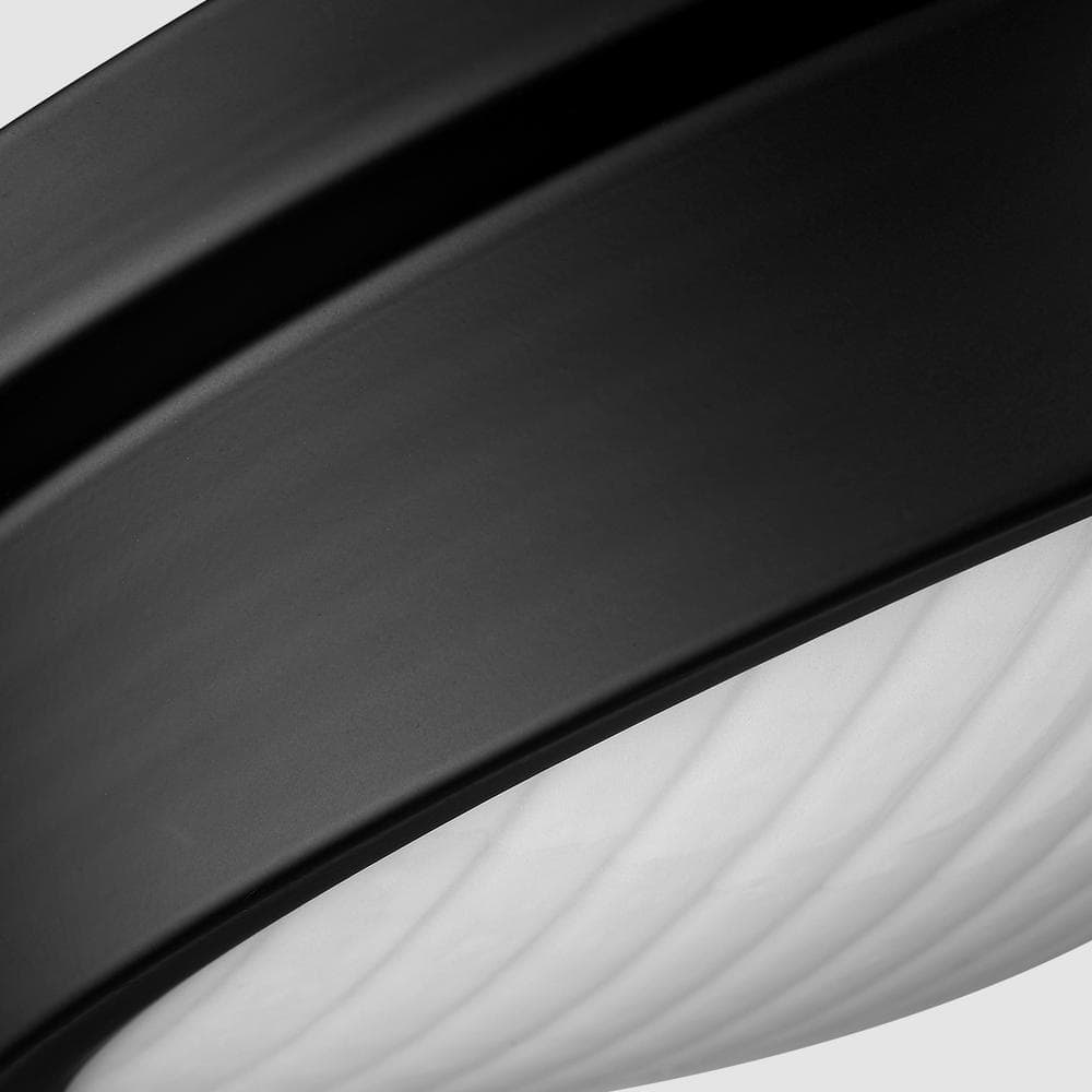 14 in. Light Matte Black 25-Watt Adjustable CCT Integrated LED Flush Mount - Hercitys