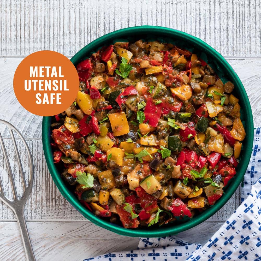 15-Piece Aluminum Ultra-Durable Non-Stick Diamond Infused Cookware and Bakeware Set in Emerald Green - Hercitys