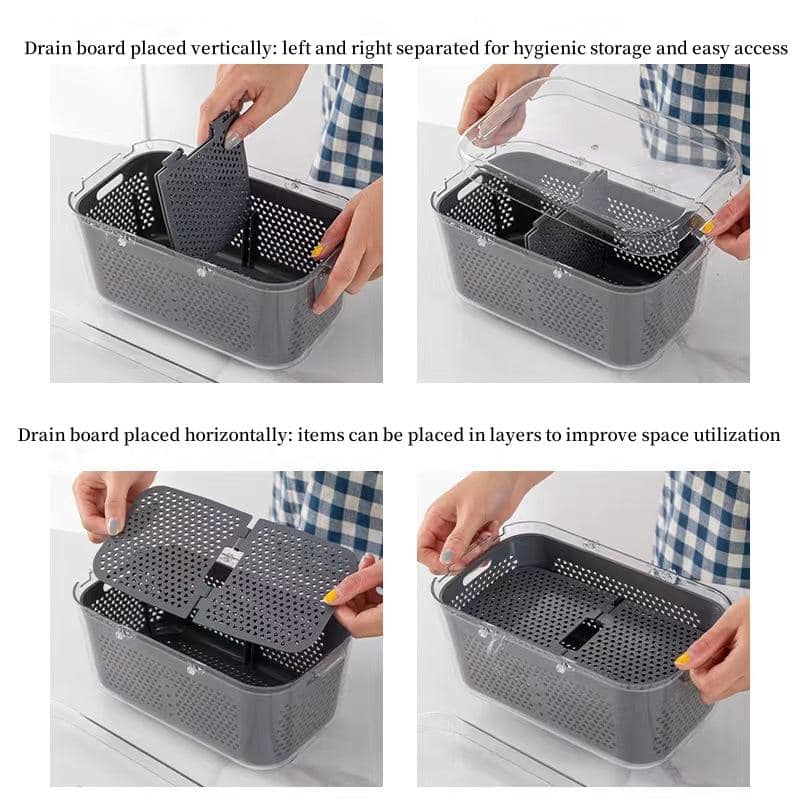 22-in-1 Vegetable Chopper with Container, Multi Kitchen Tool with Lemon Squeezer-13 Blades - Hercitys