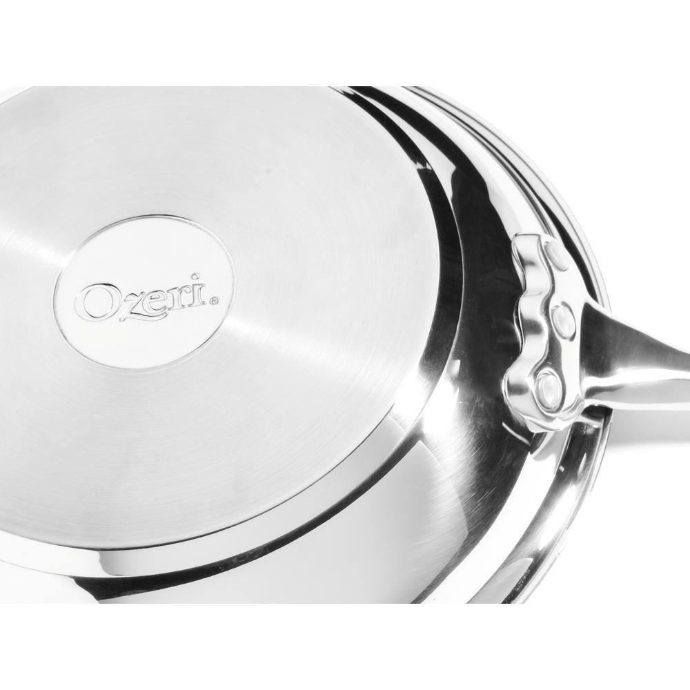12 in. ETERNA Stainless Steel Pan, a 100% PFOA and APEO-Free Non-Stick Coating in Bronze Interior - Hercitys