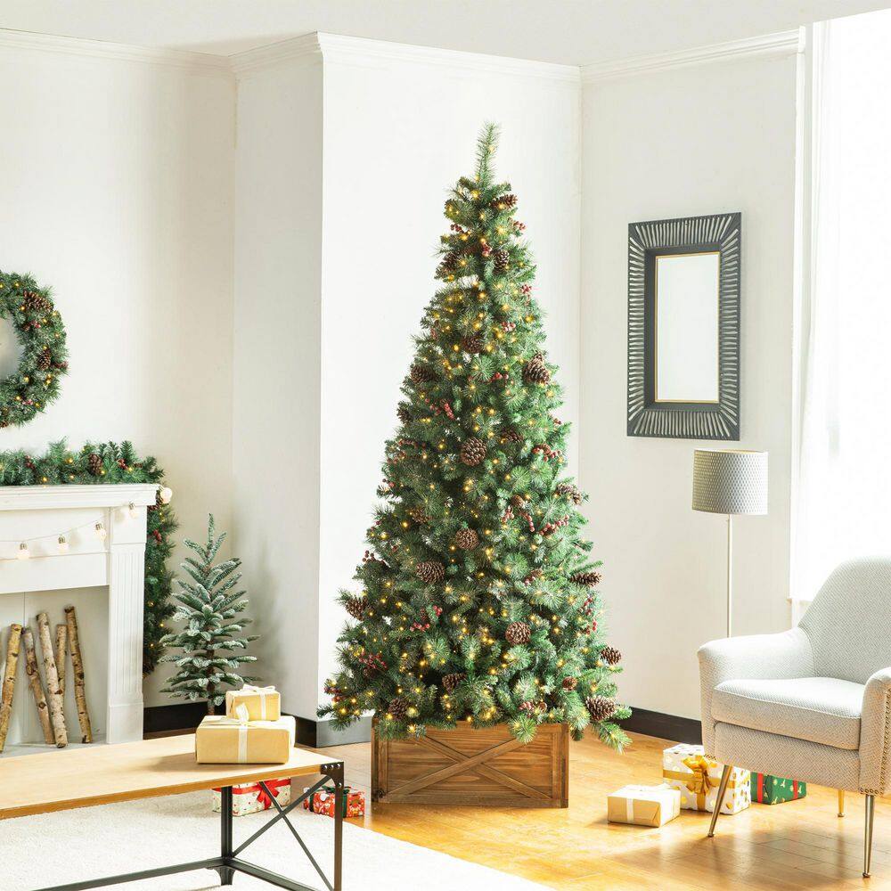 10.98 in .H x 26 in. D Natural Wooden Brown Tree Collar (KD) - Hercitys