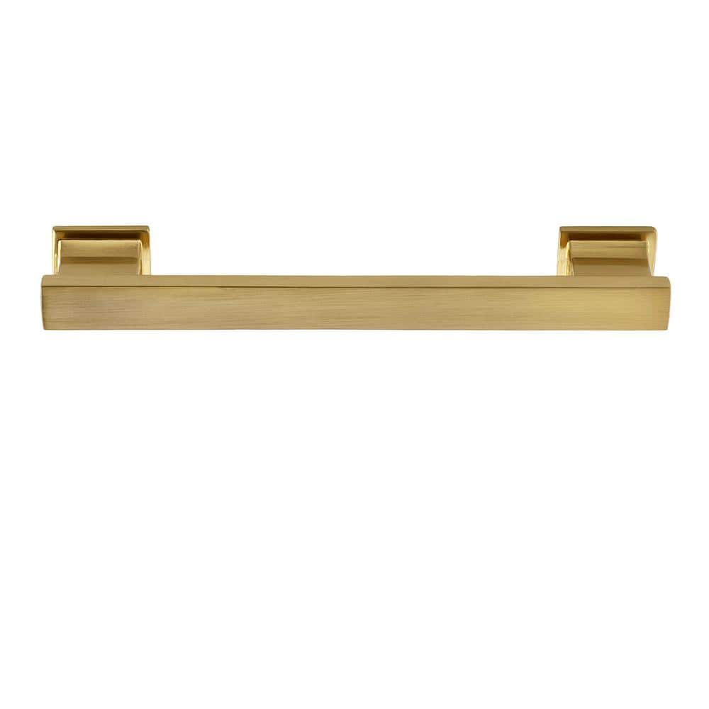 5-Pack High Desert 4-3/4 in. (121 mm) Center-to-Center Classic Satin Brass Bar Drawer Pull - Hercitys