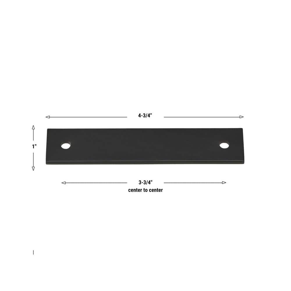 4-3/4 in. Squared Cabinet Backplate 3-3/4 in. Center to Center, 5342-96-MB - Hercitys