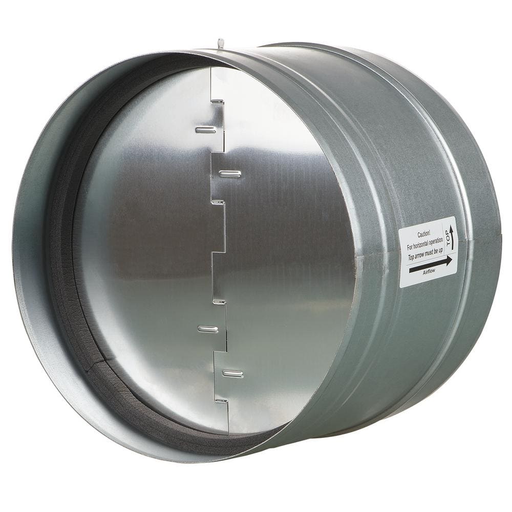 10 in. Galvanized Back-Draft Damper with Rubber Seal - Hercitys
