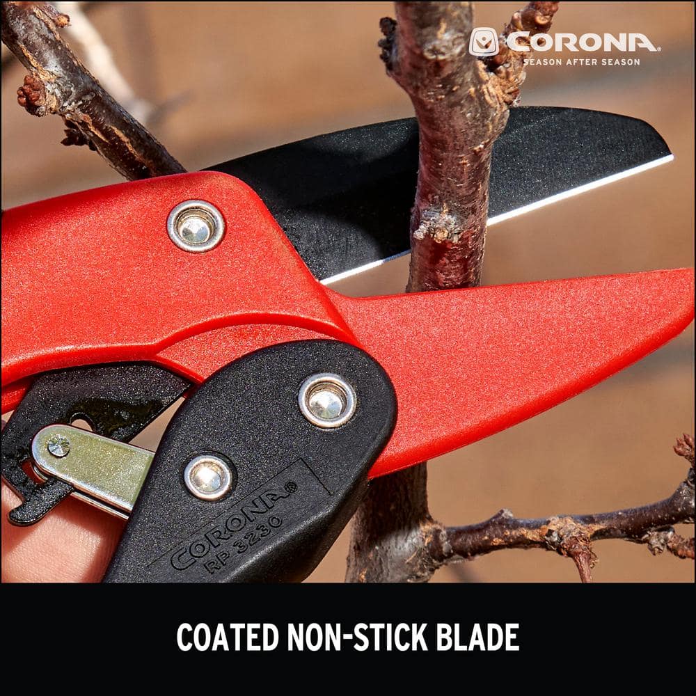 2.625 in. High Carbon Steel Blade with Co-Molded Non-Slip Handles Ratchet Hand Pruner - Hercitys