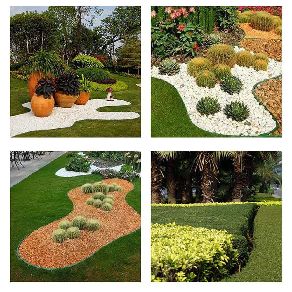 2 in. H x 40 ft. W No-Dig Plastic Landscape Edging Kit, Paver Edging - Hercitys