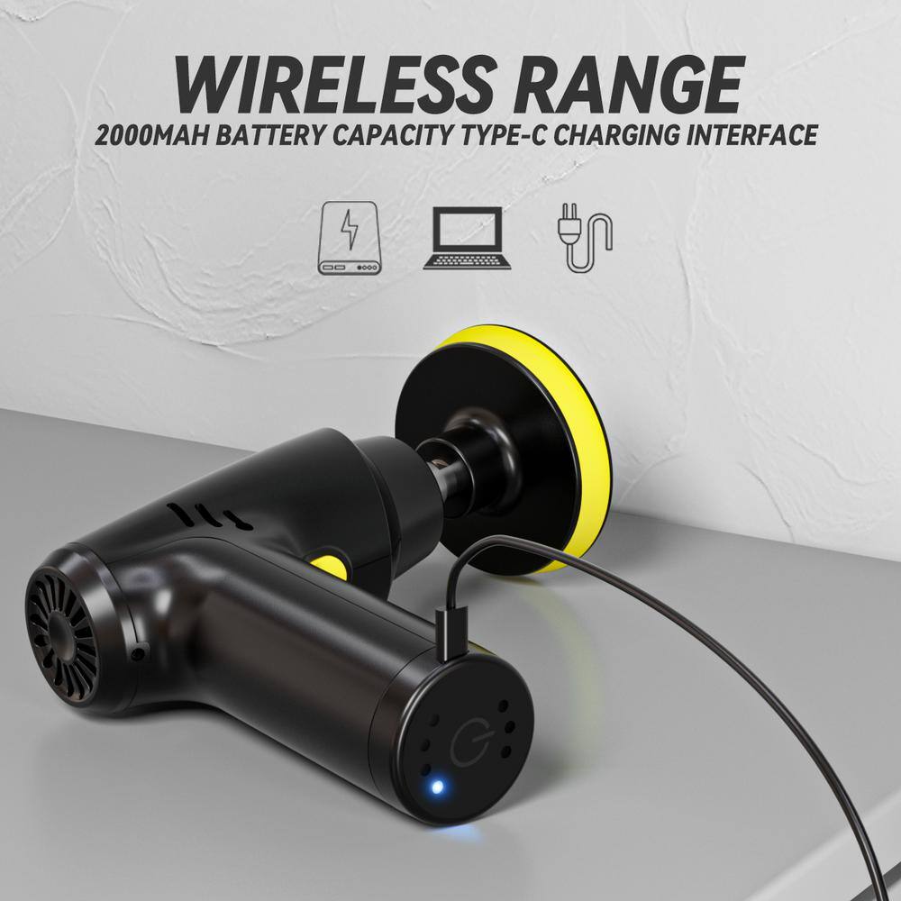 3 Speeds Adjustable With 4000mah Battery and USB Charging, Cleaning Electric Sander, Sweeper - Hercitys