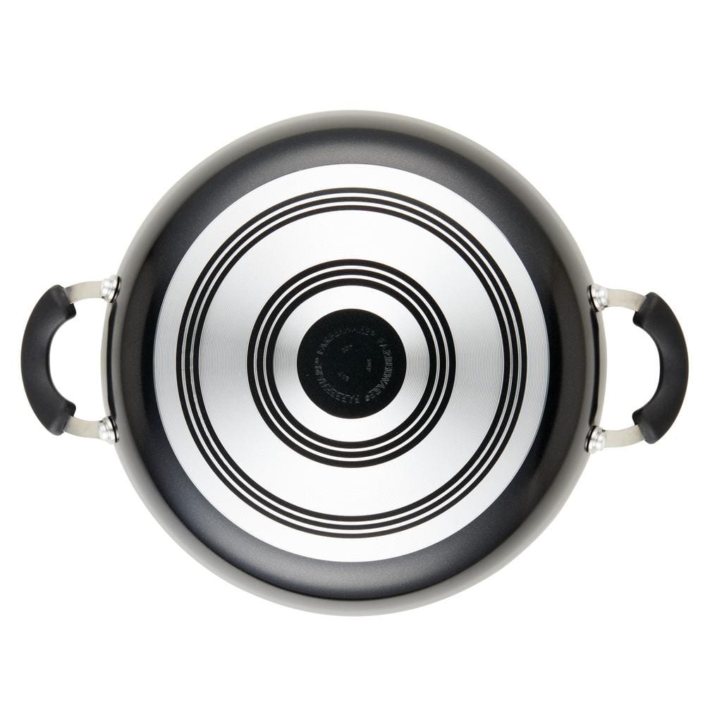 11.25 in. Smart Control- Aluminum Nonstick Frying Pan in Black with Lid - Hercitys