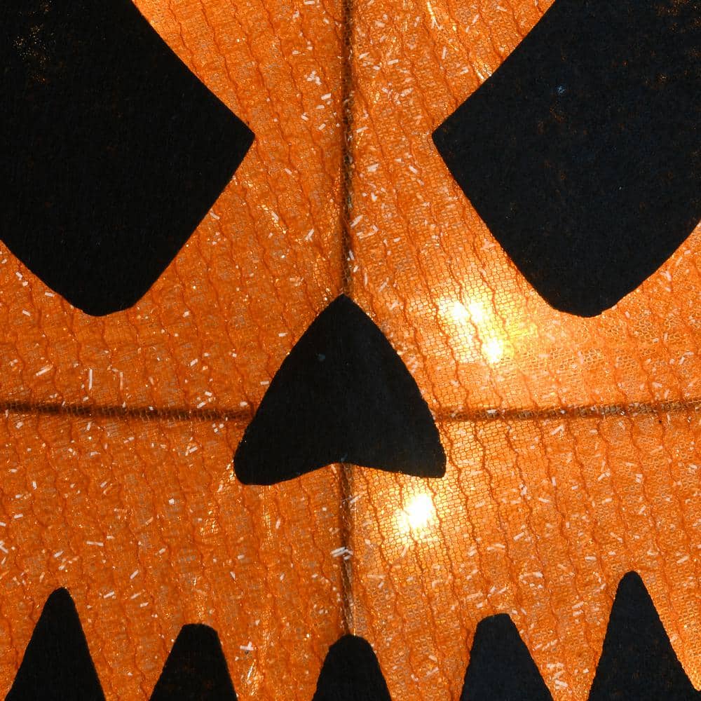 16″ Pre-Lit Scary Halloween Jack-O-Lantern with 25 LED Lights - Hercitys