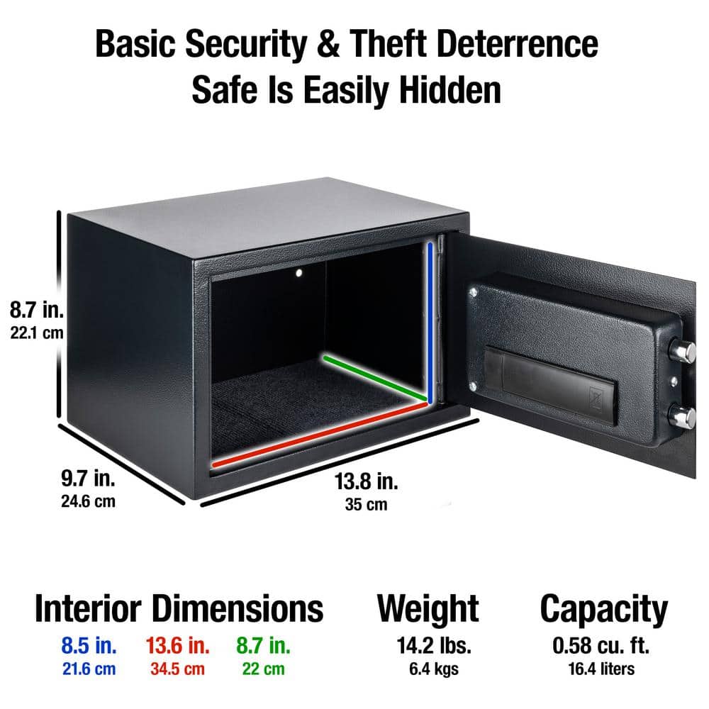 0.58 cu. ft. Safe Box with Digital Lock - Hercitys