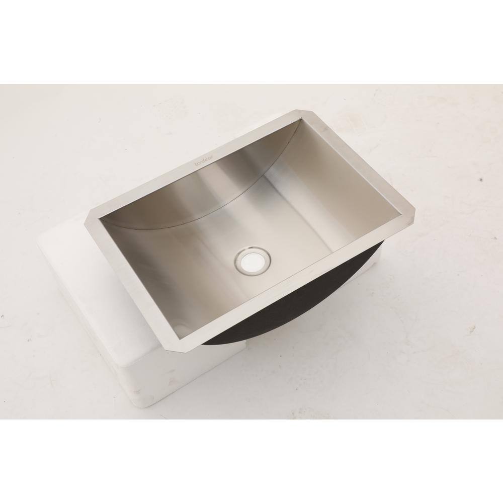 16-Gauge Stainless Steel 18 in. Undermount Bar Sink with Pop Up Drain in Brushed Nickel - Hercitys