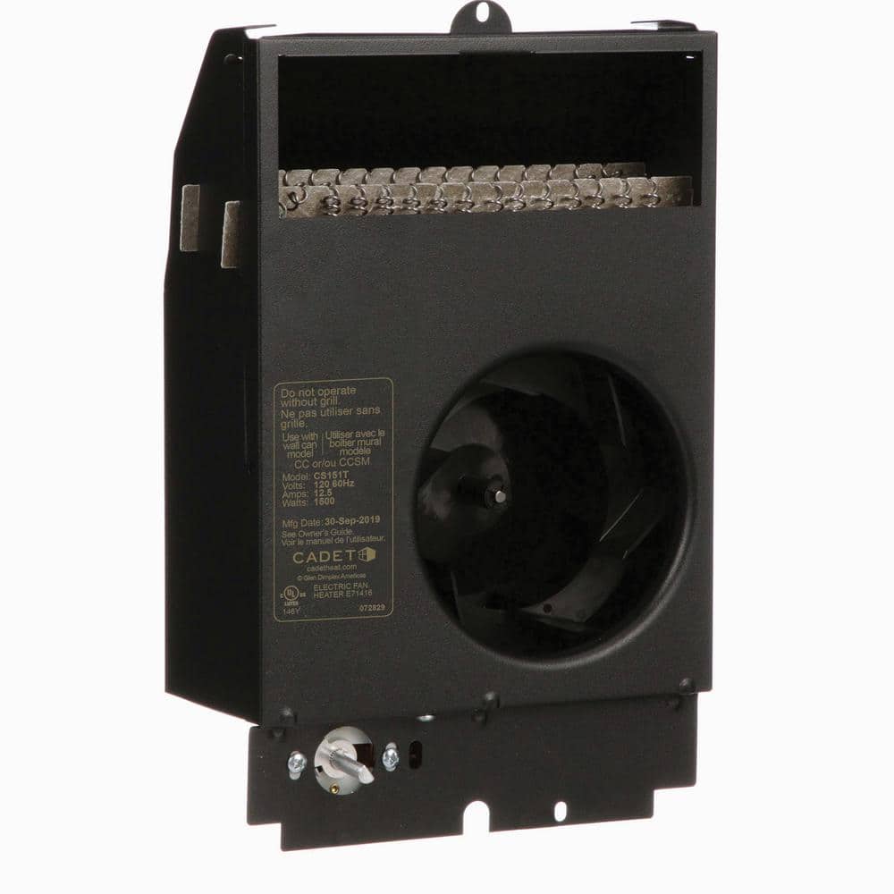 120-volt 1,500-watt Com-Pak In-wall Fan-forced Replacement Electric Heater Assembly with Thermostat - Hercitys