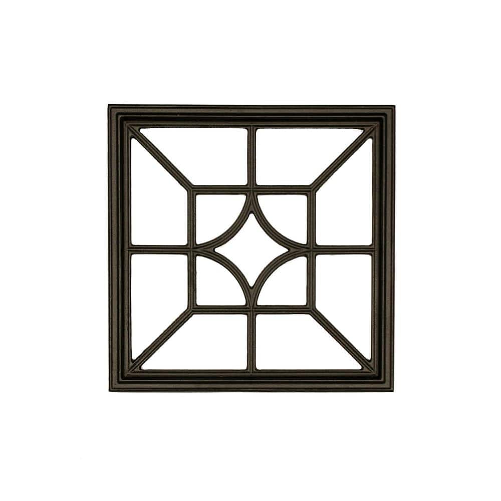15 in. x 15 in. Square/Diamond Wrought Iron Insert for Wooden Gate - Hercitys