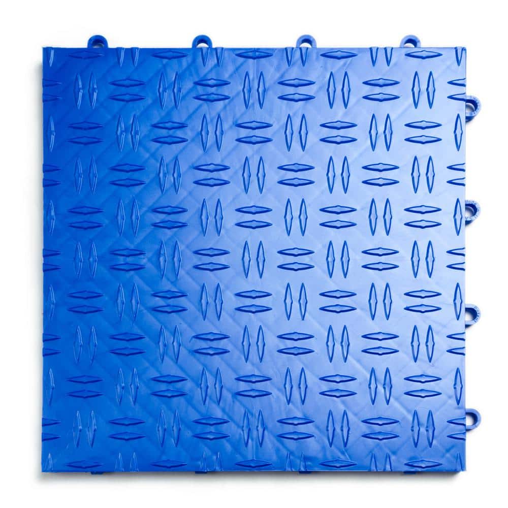 12 in. x 12 in. Diamond Royal Blue Modular Tile Garage Flooring (24-Pack) - Hercitys