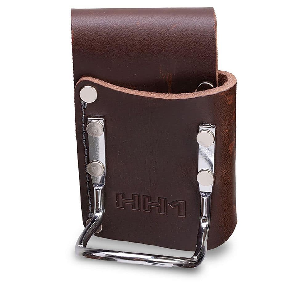3.75 in. Small Brown Leather Tool Holster with Hammer Holder - Hercitys