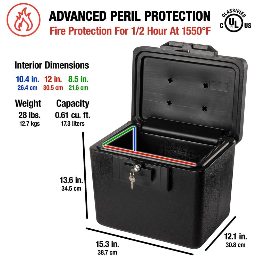 0.61 cu. ft. Fireproof Safe File Box - Hercitys