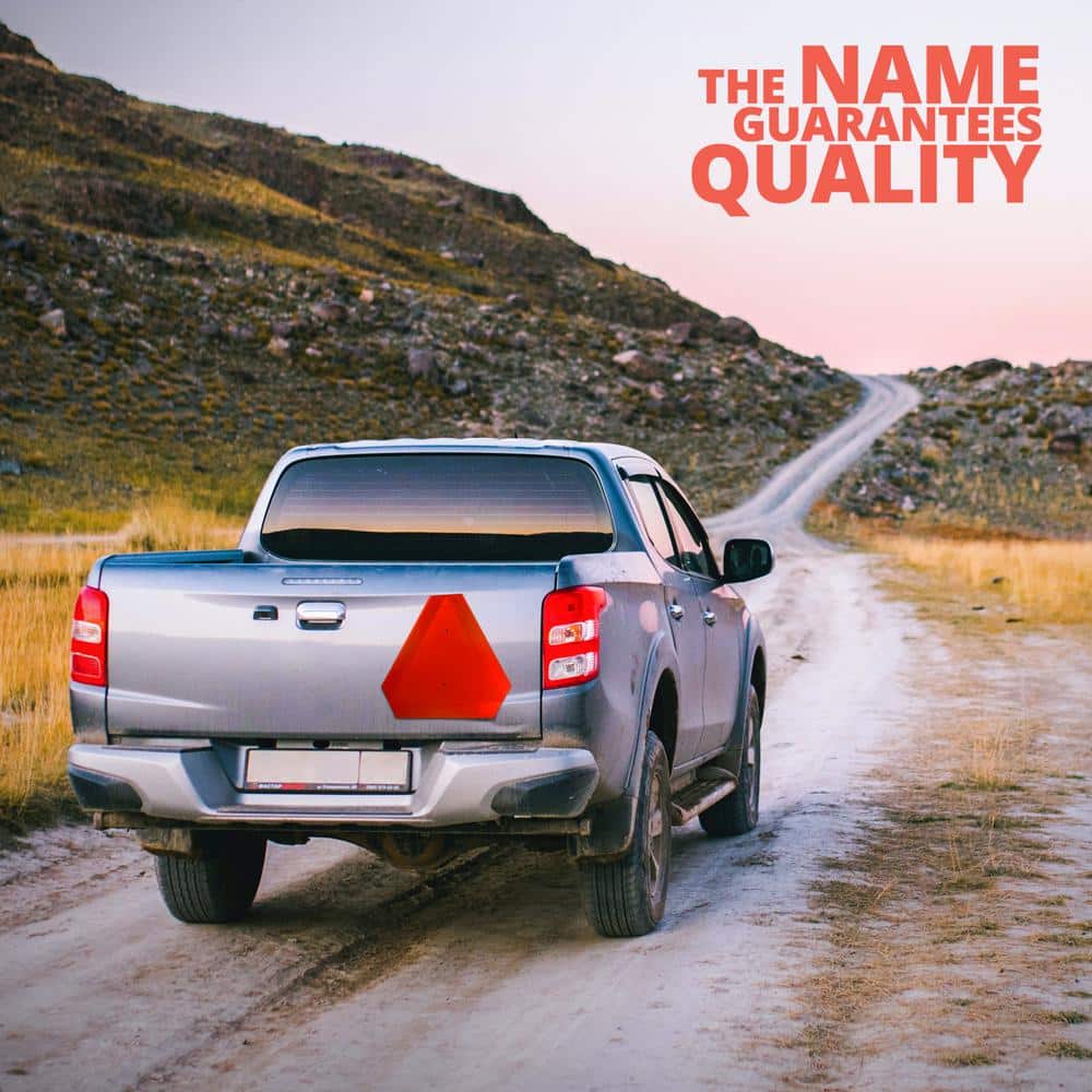 14 in. x 16 in. Aluminum Slow Moving Vehicle Sign – Highly Visible Triangle Safety Sign with Reflective Film - Hercitys