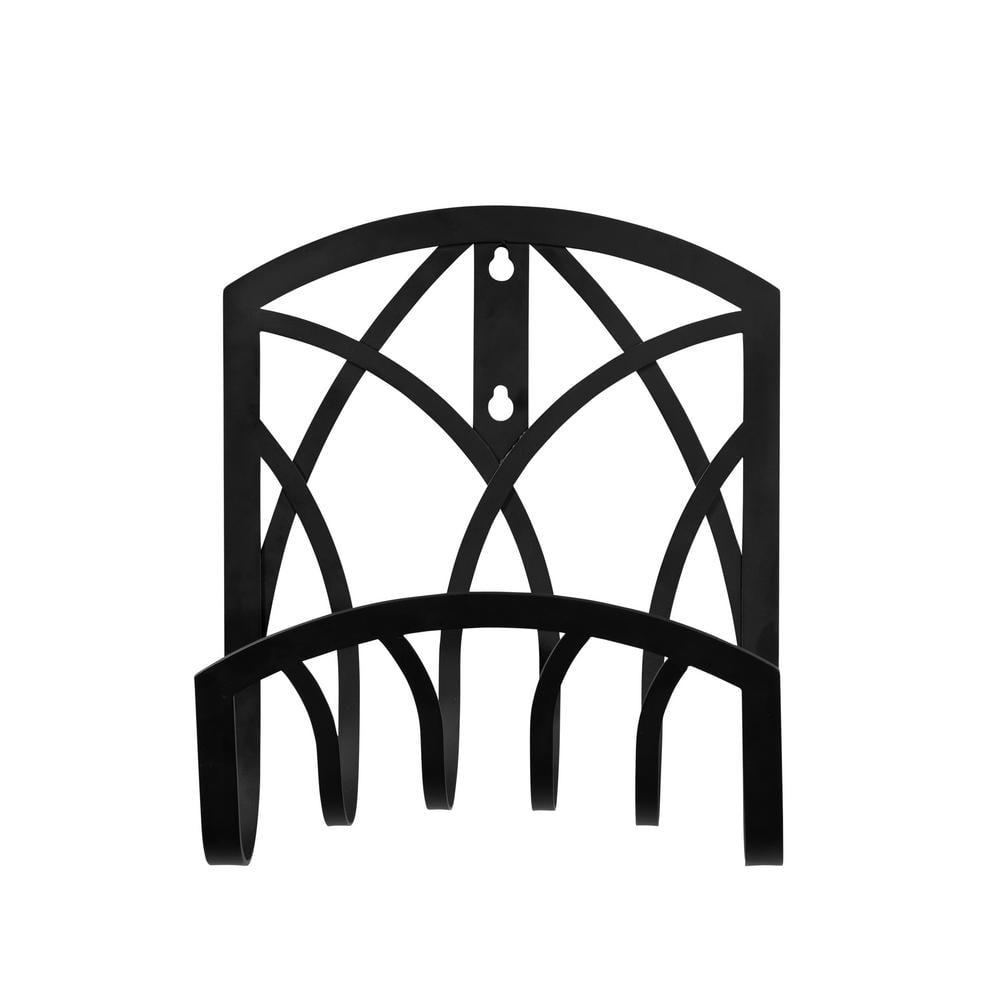 125 ft. Black Steel Heavy-duty Wall Mounted Garden Hose Reel - Hercitys