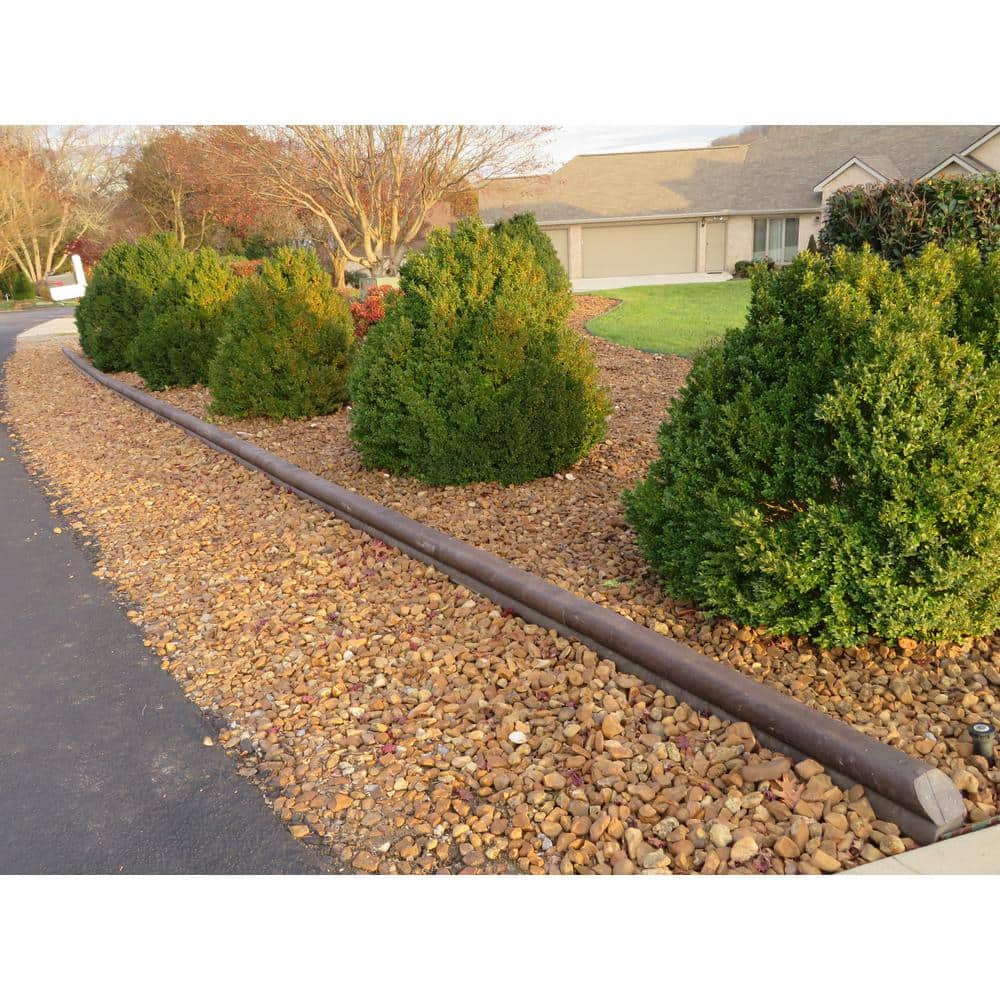 3 in. x 4 in. x 8 ft. Brown Recycled Plastic Lumber Landscape Timber Edging G-Grade (2 Per Box) - Hercitys