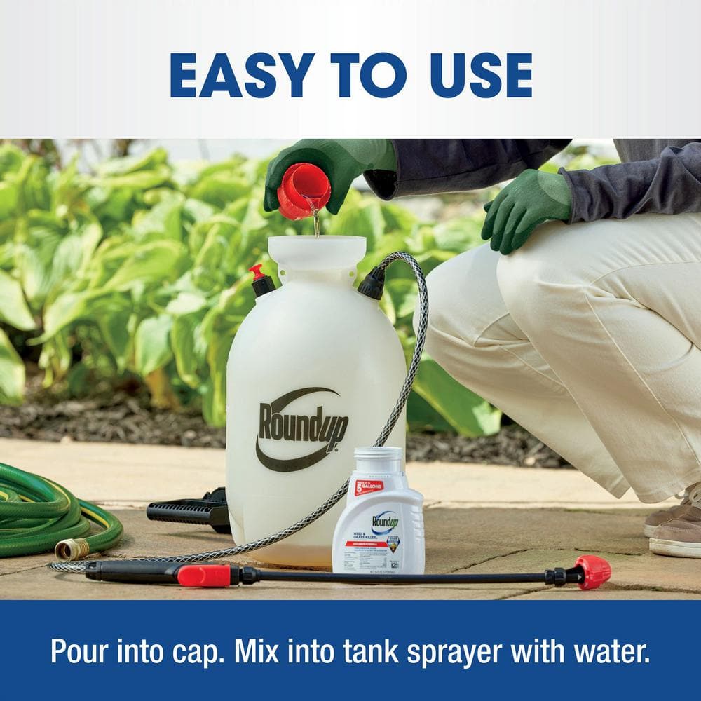 16 fl. oz. Weed and Grass Killer Concentrate, Use in and Around Flower Beds, Walkways and Other Areas of Your Yard - Hercitys