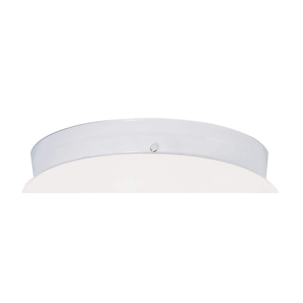 12 in. 2-Light White Semi-Flush Mount - Hercitys
