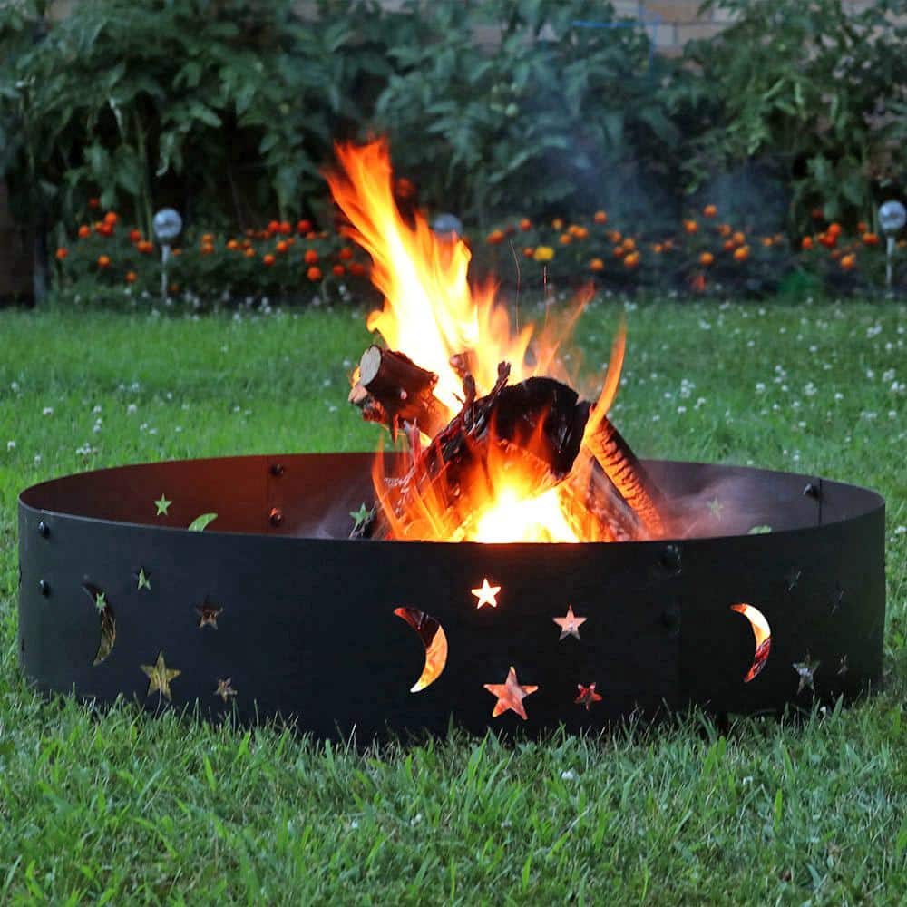 36 in. Round Steel Wood Burning Big Sky Fire Pit Kit - Hercitys