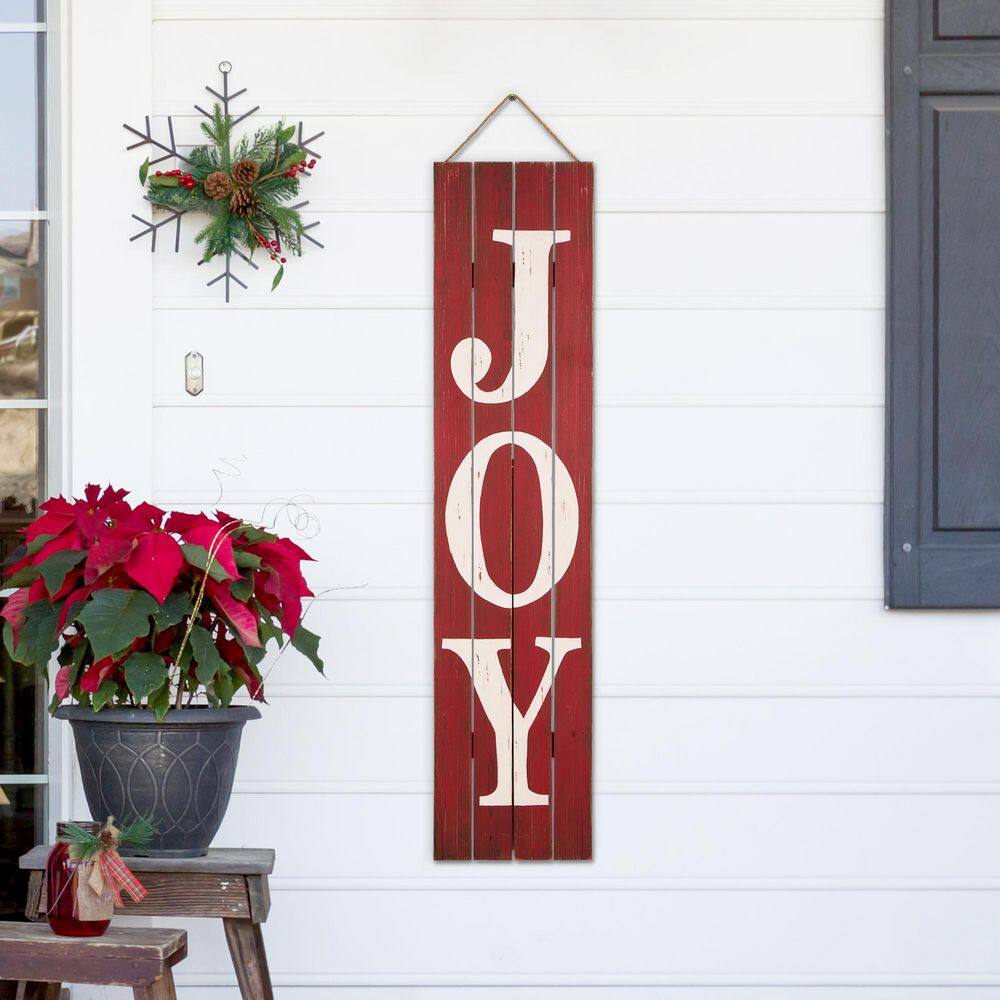 42 in. H Joy Christmas Wooden Porch Sign - Hercitys