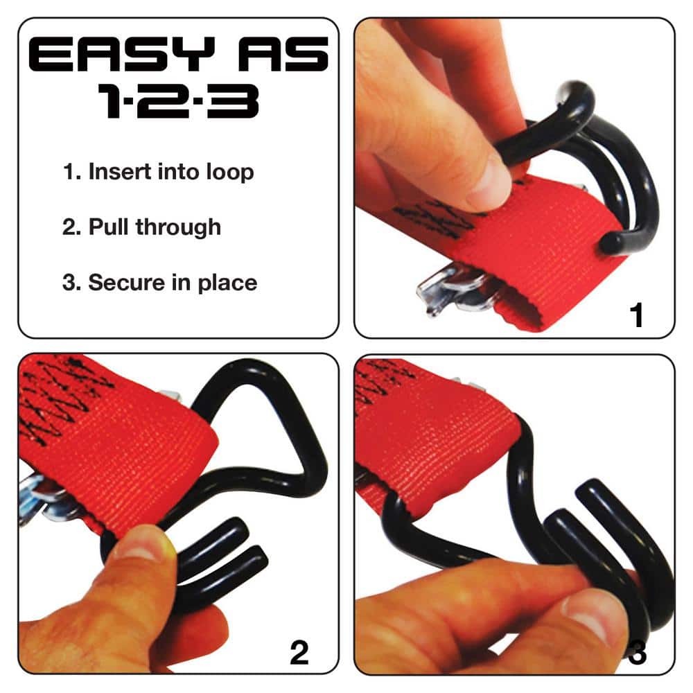 12 in. x 2 in. E-Track Strap Kit with Hooks and Fasteners - Hercitys