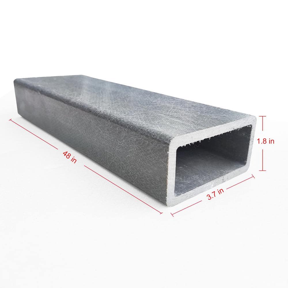 48 in. x 3.7 in. x 1.8 in. FRP Square Tube - Hercitys