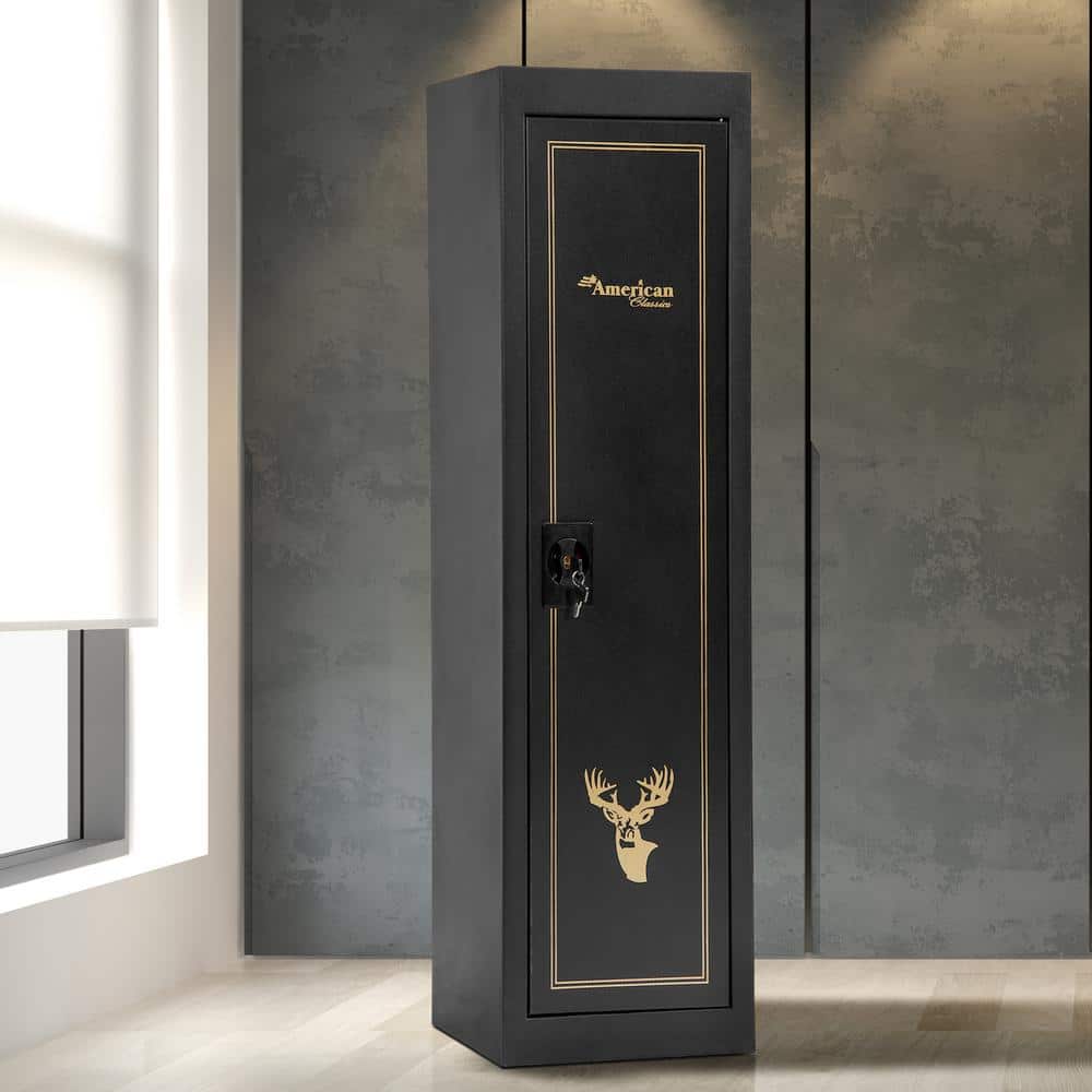 5-Gun Lockable Metal Security Gun Cabinet - Hercitys