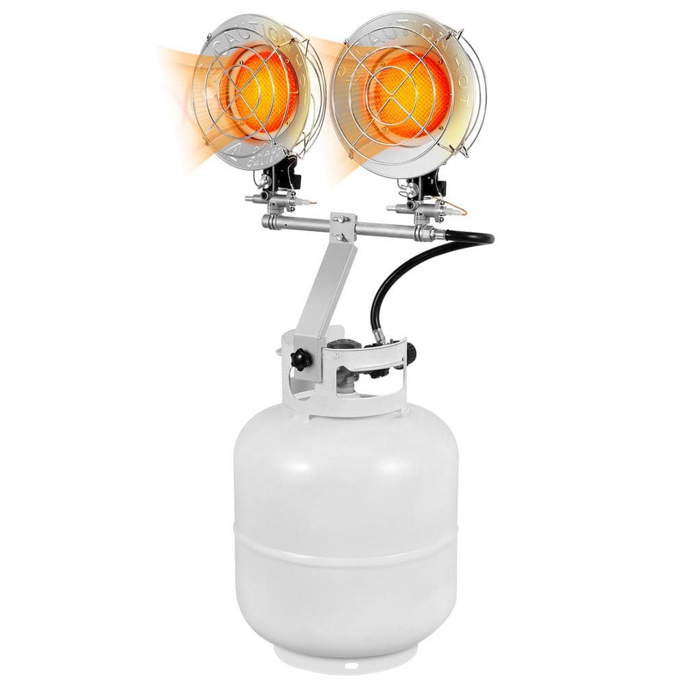 30000 BTU Propane Tank Top Portable Patio Heater with Double Head - Hercitys