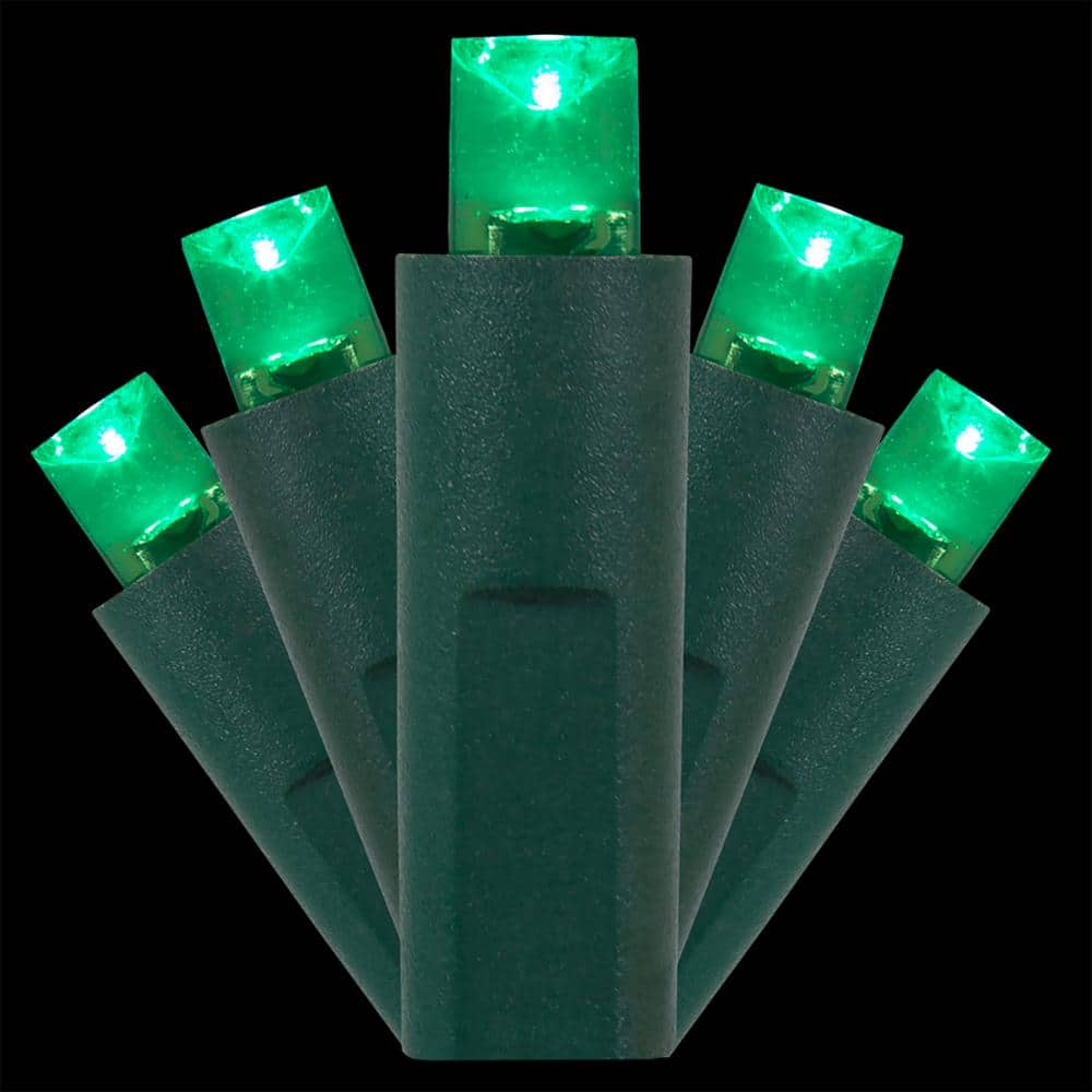 25 ft. 50-Light Green 5 mm LED Balled Mini Light Set - Hercitys