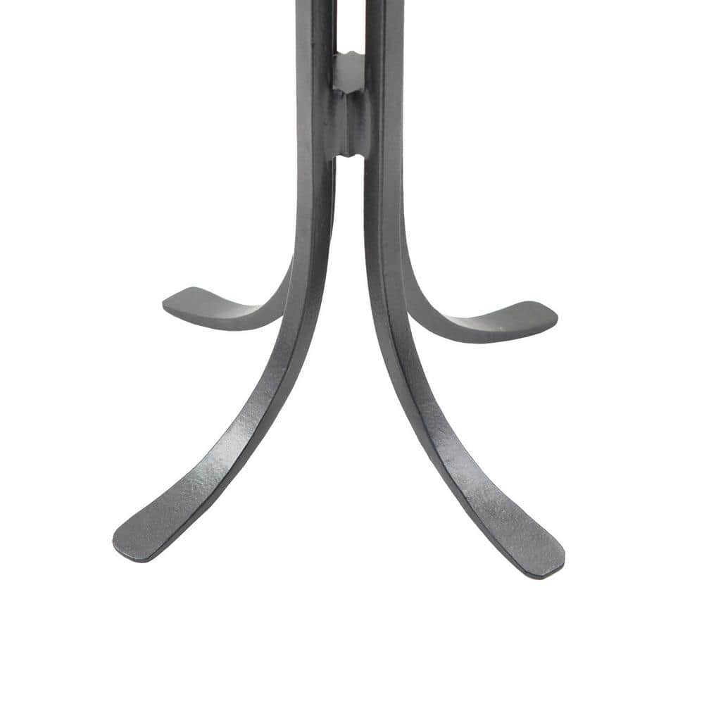 22 in. Tall 5-Piece Graphite Shepherd’s Hook Mini Fireplace Tool Set - Hercitys