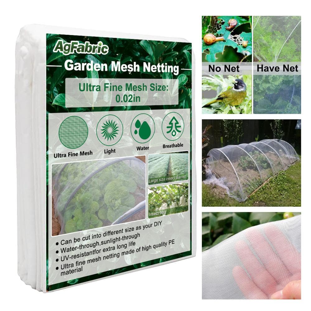 10 ft. x 30 ft. Outdoor Insect Netting Biological Pest Control for Bird Lawn Insect, White - Hercitys