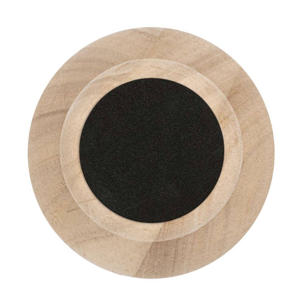 5 in. x 4 in. Stained Cherry Solid Hardwood Round Bun Foot - Hercitys