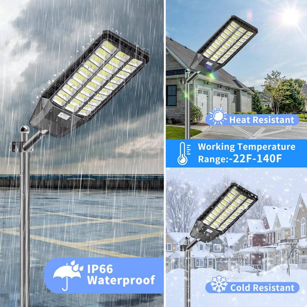 480000 Lumens 4800-Watt 240-Degree Black Motion Sensing Dusk to Dawn Integrated LED Flood Light (2-Pack) - Hercitys