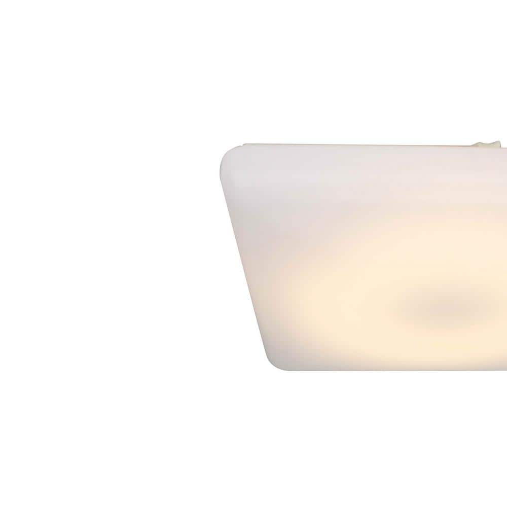 1-Light Integrated LED Flush Mount Ceiling Light in White - Hercitys