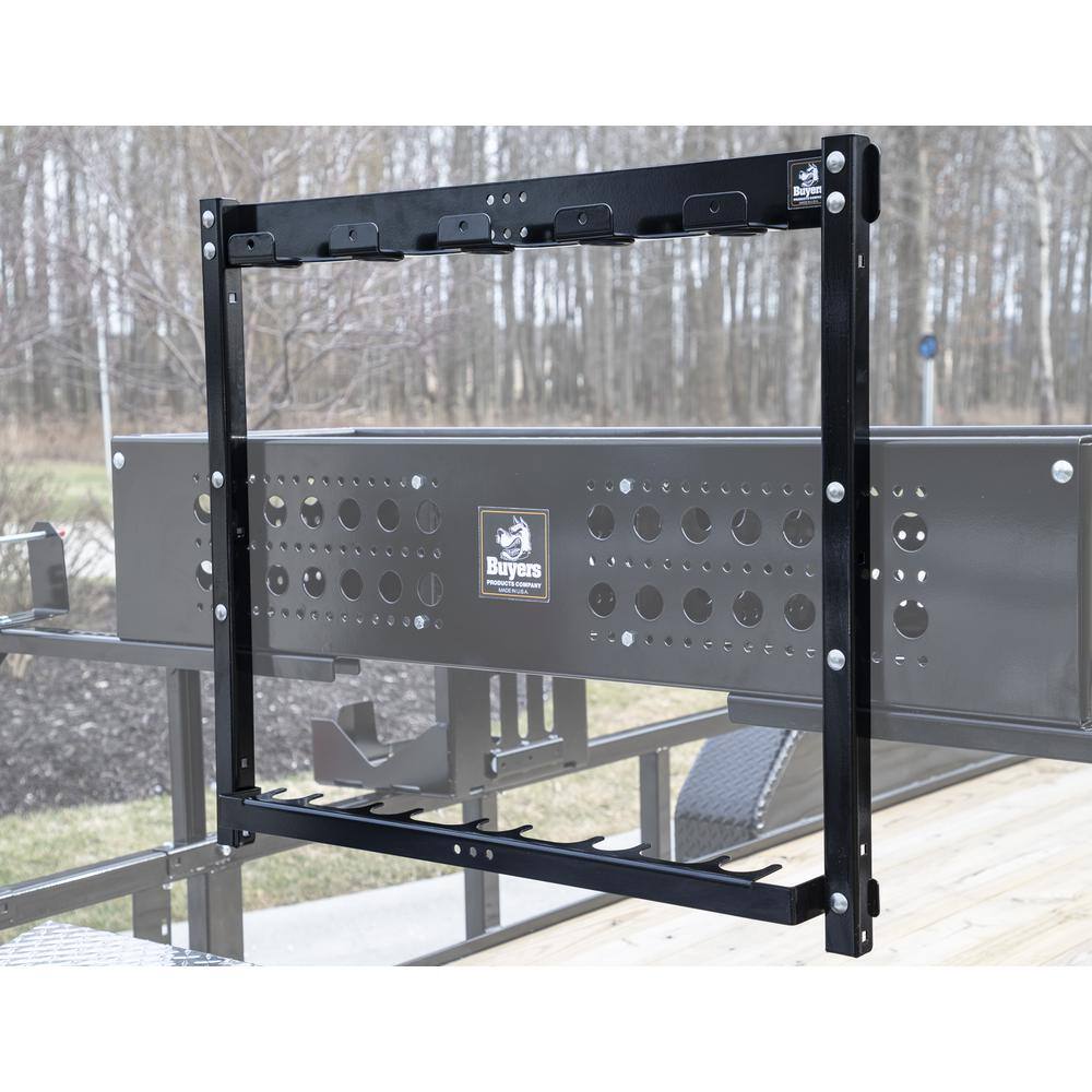 5-Tier Open Landscape Trailer Hand Shovel Tool Holder Rack - Hercitys