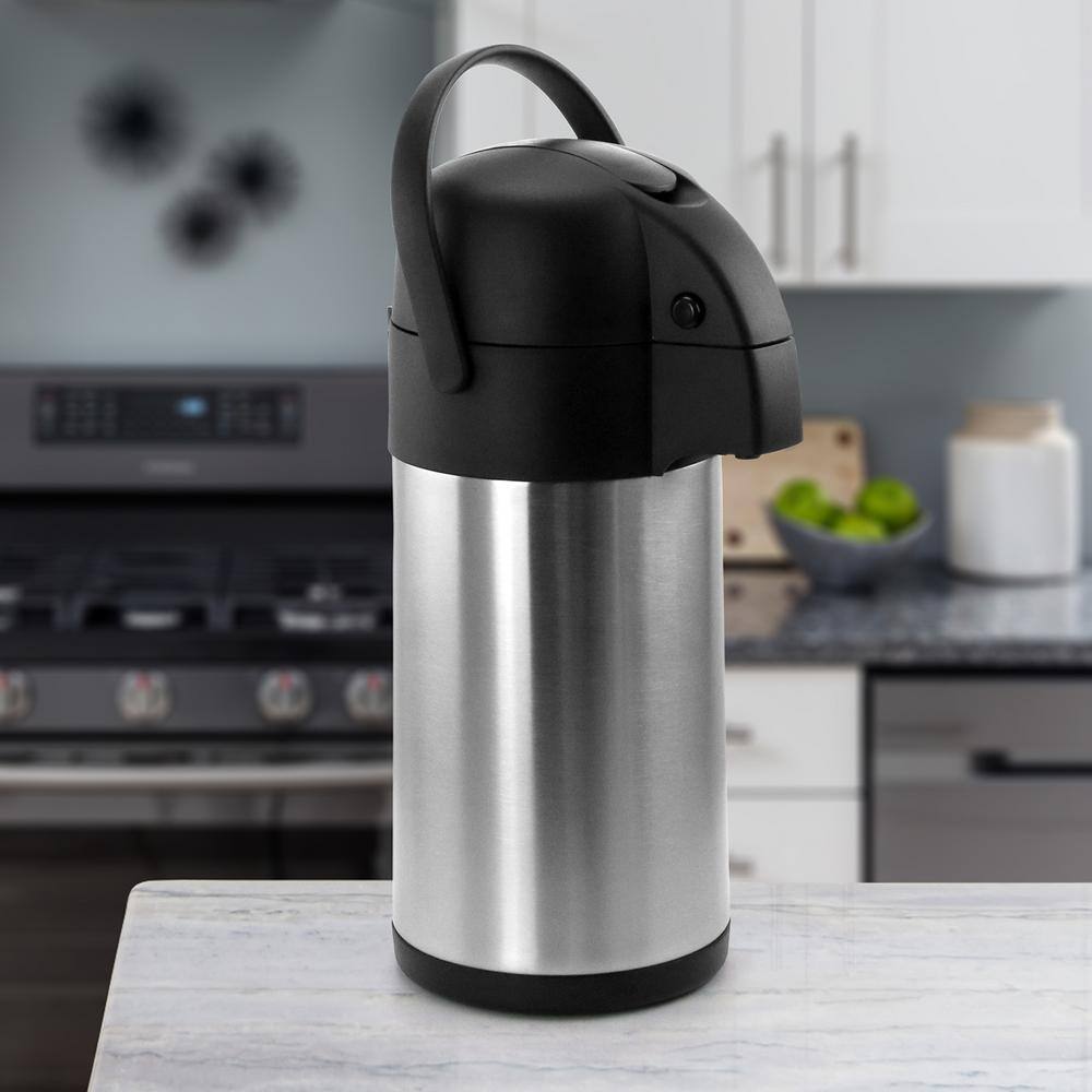 0.75 Gal. Stainless Steel Air Pot Hot Water Dispenser with Double Insulation - Hercitys