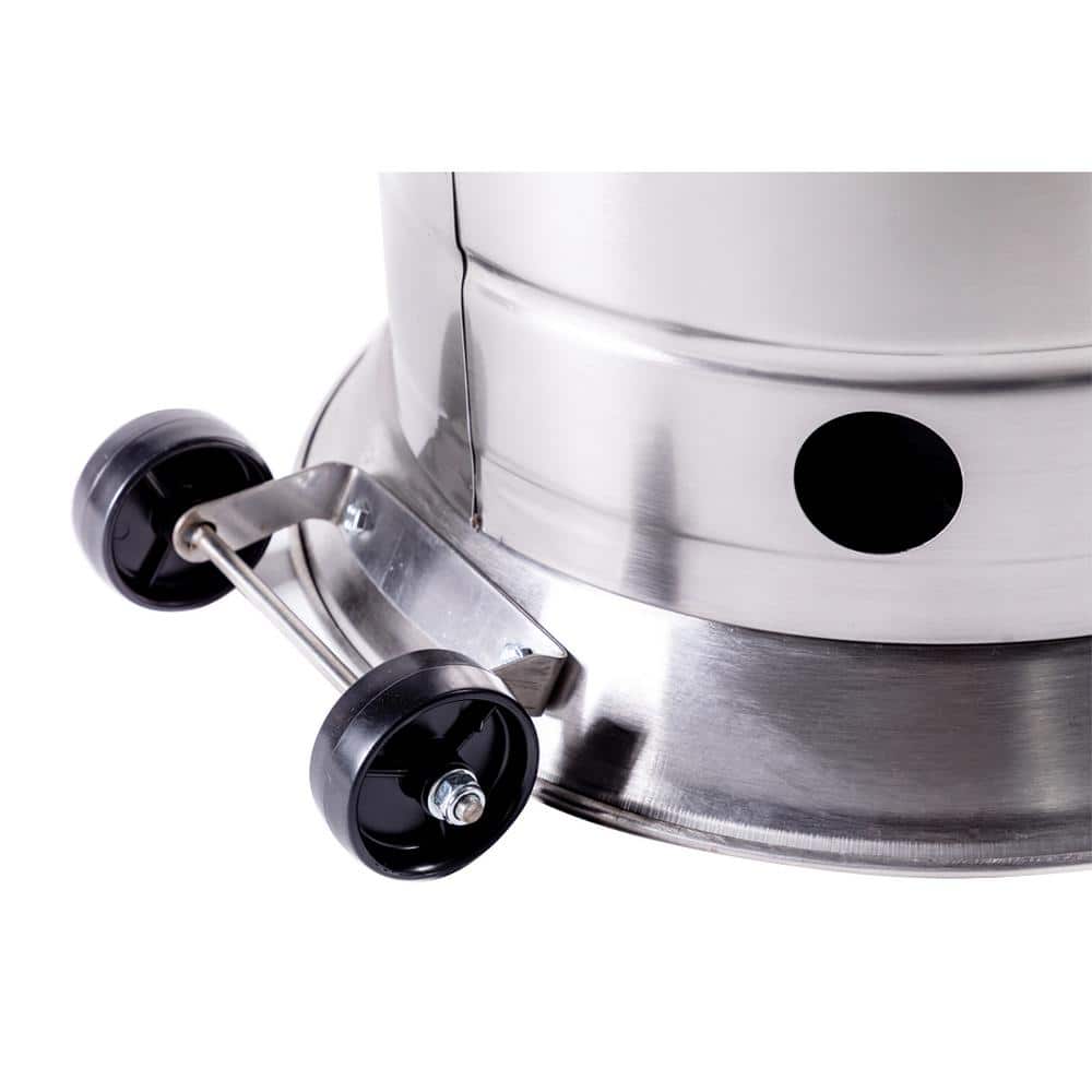 47,000 BTU Hammered Stainless Steel Propane Outdoor Flame Patio Heater - Hercitys