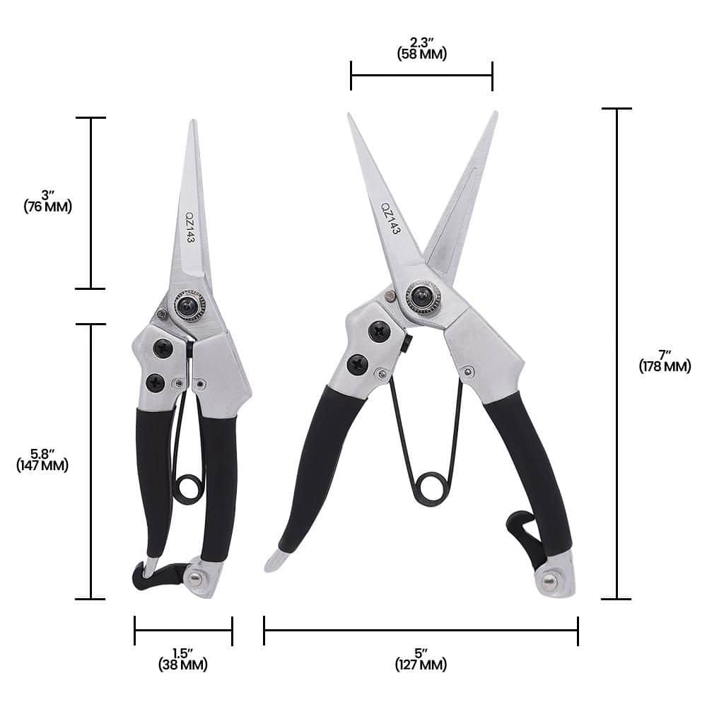 2.5 in. Chrome Plated Carbon Steel Professional Trimming Shear - Hercitys