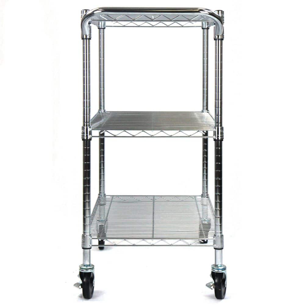 3-Tier Steel Heavy Duty All-Purpose Utility Cart - Hercitys