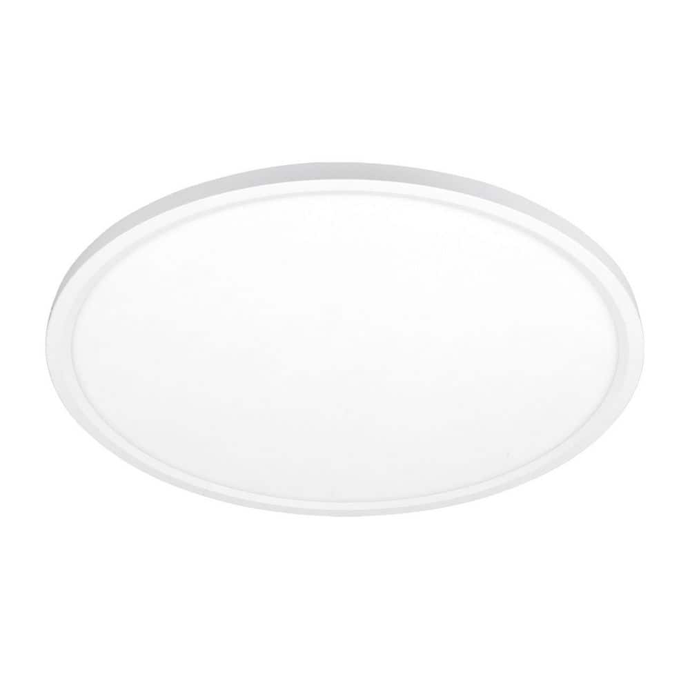 24 in. Round White Integrated LED Flush Mount Light Super Narrow Frame Slim LED Flush Mount Light with 5CCT Selectable - Hercitys