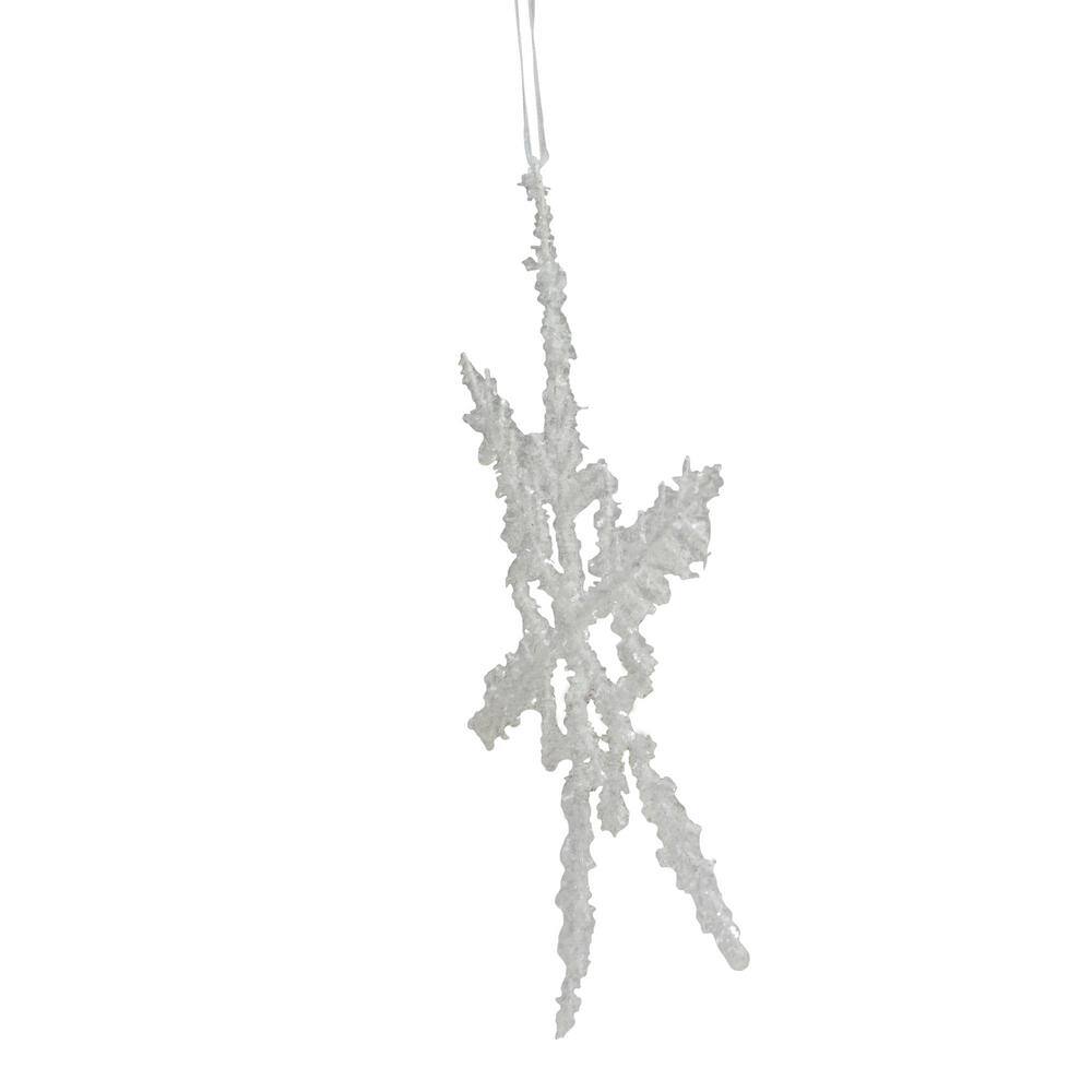 10 in. White Glittered Snowflake Christmas Ornament - Hercitys