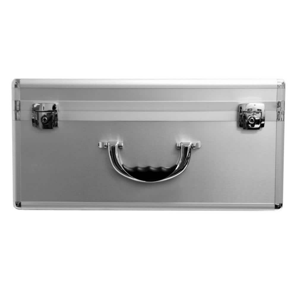 15 in. Smooth Aluminum Tool Case with Foam in Silver - Hercitys