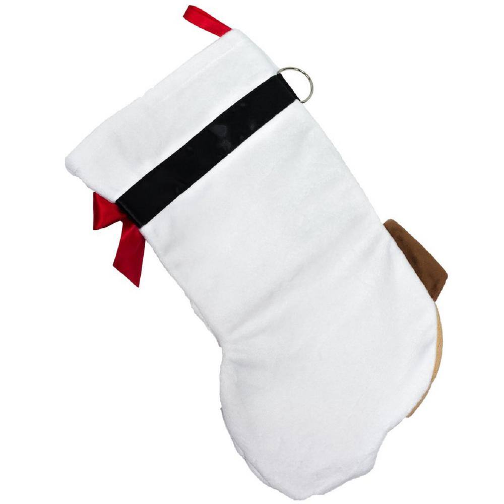 22 in. English Bulldog Dog Faux Fur Christmas Stocking - Hercitys